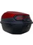 XT08-BR 32 Litre Motosiklet Arka Çanta Koyu Kırmızı Parlak Su Geçirmez ABS Çift Kilitleme Üniversal 5