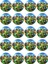Minecraft Yenilebilir Yuvarlak Kurabiye Resim Baskı 1