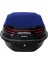 XT08-BL 32 Litre Motosiklet Arka Çanta Mavi Mat Su Geçirmez ABS Top Case Çift Kilitleme Üniversal 2