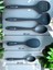 Isıya Dayanıklı Silikon Kevgir Kepçe Spatula Kaşık Seti (30-28-22-20 Cm) 6 Parça 2