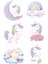 Unicorn Yenilebilir Cupcake ve Pasta Resim Baskı 1