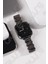 Armis Serisi Paslanmaz Çelik Kordon, Apple Watch Series SE/11/10/9/8/7/6/5/4/3 ile Uyumlu, 42MM/41MM/40MM/38MM, Siyah 2