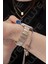 Armis Serisi Paslanmaz Çelik Kordon, Apple Watch Series SE/11/10/9/8/7/6/5/4/3 ile Uyumlu, 42MM/41MM/40MM/38MM, Starlight 4