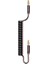 Aux Ses Aktarım Kablosu 1.2m - Aux Uzatma Kablosu 3.5mm Spiral - Siyah 1
