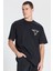 Loose Fit T-shirt Siyah Erkek Kısa Kol T-Shirt 1