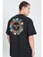 Loose Fit T-shirt Siyah Erkek Kısa Kol T-Shirt 2