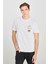 Regular Fit Grafik Bas Beyaz Erkek Kısa Kol T-Shirt 1