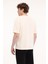 Relaxed Fit Dokulu Kum Beyaz Erkek Kısa Kol T-Shirt 2