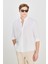 Regular Fit Normal Kesim Beyaz Keten Gömlek 1