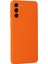 Samsung Galaxy S21 Plus Kılıf Nano Içi Kadife Silikon - Turuncu 3