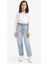 Kız Çocuk Paperbag Standart Paça Jean Pantolon E6181A825AU 1