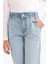 Kız Çocuk Paperbag Standart Paça Jean Pantolon E6181A825AU 5