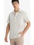 %100 Pamuk Regular Fit Polo Yaka Yazlık Kısa Kollu Gömlek D8613AX25SM 1