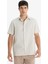 %100 Pamuk Regular Fit Polo Yaka Yazlık Kısa Kollu Gömlek D8613AX25SM 3