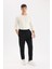Siyah Eşofman Altı Twill Slim Fit Dar Kesim Beli Bağcıklı Cepli Düz Paça D9708AX24AU 3