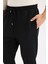 Siyah Eşofman Altı Twill Slim Fit Dar Kesim Beli Bağcıklı Cepli Düz Paça D9708AX24AU 5