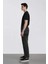 %100 Pamuk Relax Fit Rahat Kesim Düz Paça Kargo Cepli Jean Pantolon F2372AX25SP 4