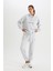 Fit Sporcu Jogger Eşofman Altı Standart Fit Standart Boy Beli Paçası Lastikli Cepli Bağcıklı D1706AX24AU 6