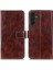 Samsung Galaxy A25 5g Case Retro Çılgın At Doku Cüzdan Deri Deri Kapak Kahverengi (Yurt Dışından) 1