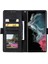 Samsung Galaxy S23 Için Ultra Retro Ekleme Stili Pu Deri Deri Şok Geçirmez Telefon Kılıfı Cüzdan Stand Folio Flip Kapak Strap-Black (Yurt Dışından) 2