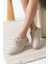 Bravel Kadın Memory Foam Iç Tabanlı Spor Ayakkabı Sneaker - Bej 4