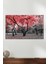 Büyük Kırmızı Çiçekli Ağaç Cam Tablo, Modern Ev Ofis Dekoru Hediyelik Duvar Dekorasyonu Kırılmaz Cam 1
