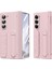 Samsung Galaxy Z Fold6 5g Kılıf Kickstand Bileklik Temperli Cam Filmli Pc Telefon Kapağı-Pembe (Yurt Dışından) 1