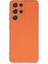Samsung Galaxy S21 Ultra Kılıf Nano Içi Kadife Silikon - Turuncu 1