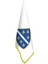 Bosna Hersek (1992-1998) Bayrağı -Ofis-Makam-Toplantı Odaları - Saçaklı Makam Bayrağı 1