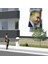 Gülümseyen Mustafa Kemal Atatürk Yan Portre Dış Poster Cephe Bayrağı 1