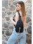 Siyah Unisex Cross Body Çanta, Günlük ve Şık Omuz ve Göğüs Tasarımı 3