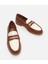 01AYH288500A374 HAKIKI Deri Taba Kadın Loafer 3