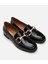 01AYH291030A100 HAKIKI Deri Siyah Kadın Loafer 2