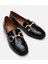 01AYH291030A100 HAKIKI Deri Siyah Kadın Loafer 3