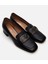 01AYH293440A100 HAKIKI Deri Siyah Kadın Loafer 2