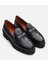 01Ayh291730A100 Deri Siyah Kadın Loafer 2