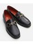 01Ayh291750A100 Deri Siyah Kadın Loafer 3