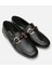 01AYH293550A100 HAKIKI Deri Siyah Kadın Loafer 2
