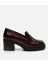 01AYH294730A780 Deri Bordo Kadın Loafer 1