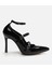 Kadın Mary Jane Siyah Stiletto 1