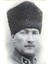 Kalpaklı Gazi Mustafa Kemal Atatürk - Siyah Beyaz Portre Poster Cephe Bayrak -200X300CM -2X3METRE 1