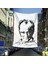 Siyah - Beyaz Mustafa Kemal Atatürk Silüeti ve Imza Dış Cephe Poster Bayrağı - 6x9 Metre 1