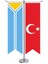 Tuva Cumhuriyeti, Tıva Bayrağı ve Türkiye Kırlangıç Saten T Direk Masa Bayrağı 2'li 1