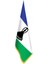 Lesotho Bayrağı - Ofis-Makam-Toplantı Odaları - Saçaklı Makam Bayrağı 1