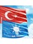Alpaka Kumaş Türk Bayrağı, Mavi Ak Parti 2 Bayrak Set -70 x 105 cm 1