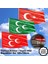 Türkiye, Kırmızı, Yeşil 3 Hilal Raşel Bayrak Set -100x150 cm Hediye Sticker 1
