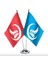 Bozkurt Hilal Türkiye Saten Masa Ikili Bayrağı Set 2'li 1