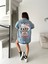 Kadın Oversize Baskılı Jean Kot Ceket – Labubu Desenli 4