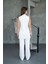 Kolsuz Tunik & Pantolon Takım-Beyaz 2