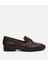 01AYH303980A480 KADIN Deri Kahverengi Logo Detaylı Loafer 1